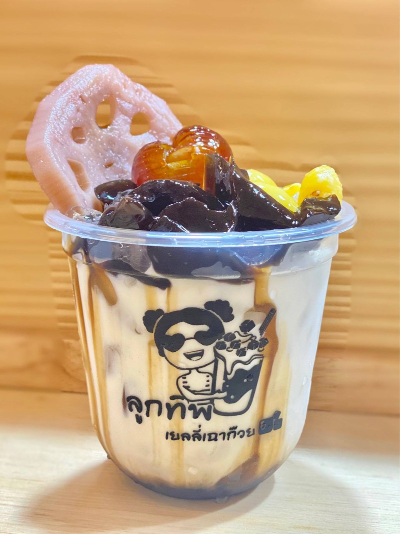 เยลลี่เฉาก๊วยนมสด ธัญพืช