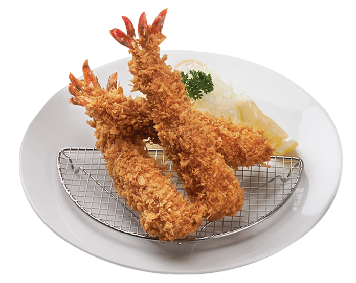 ชุดกุ้งทอด + ข้าวญี่ปุ่น + ชาเขียว + ซุปมิโซะ + กะหล่ำปลี