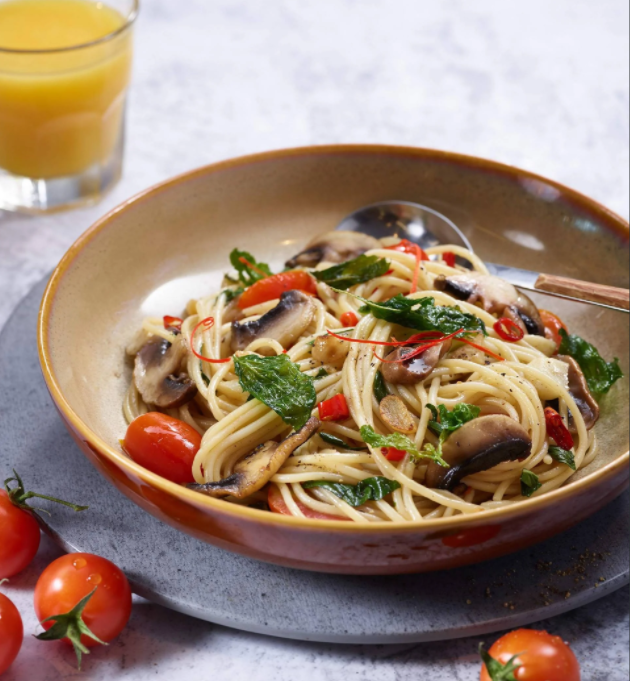 Mushroom Chili Pasta