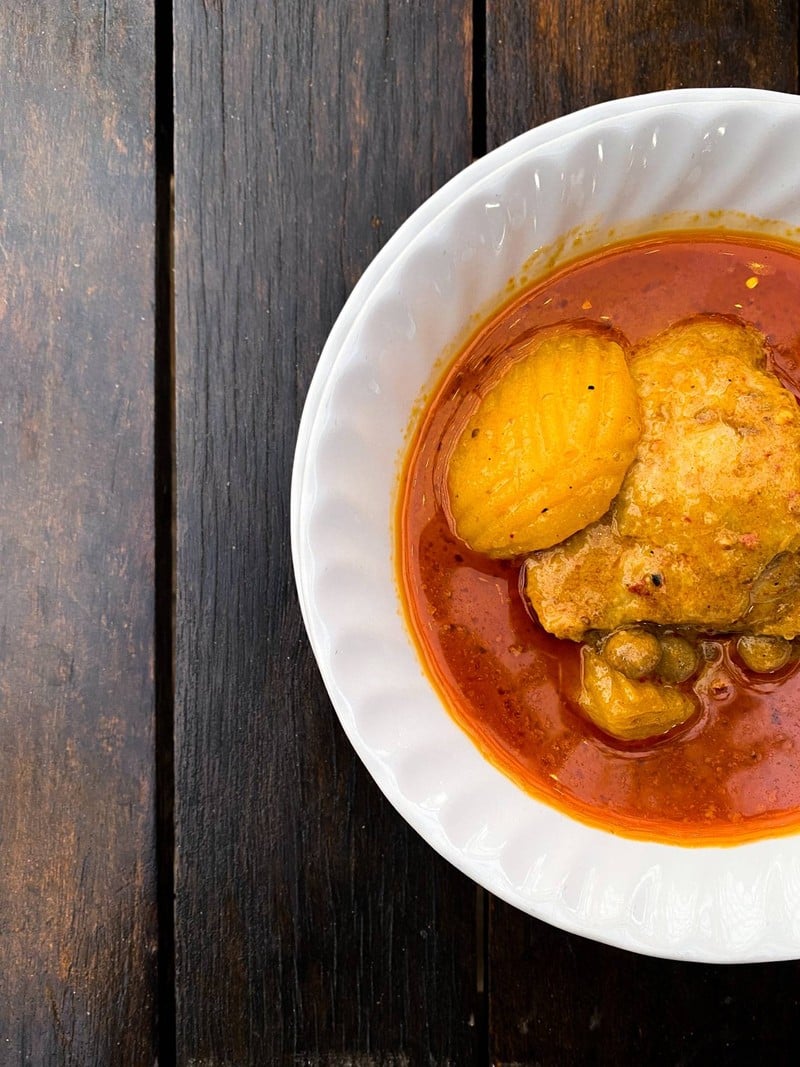 “Massaman Curry”, a mild, savory, and slightly sweet curry, made with dried whol