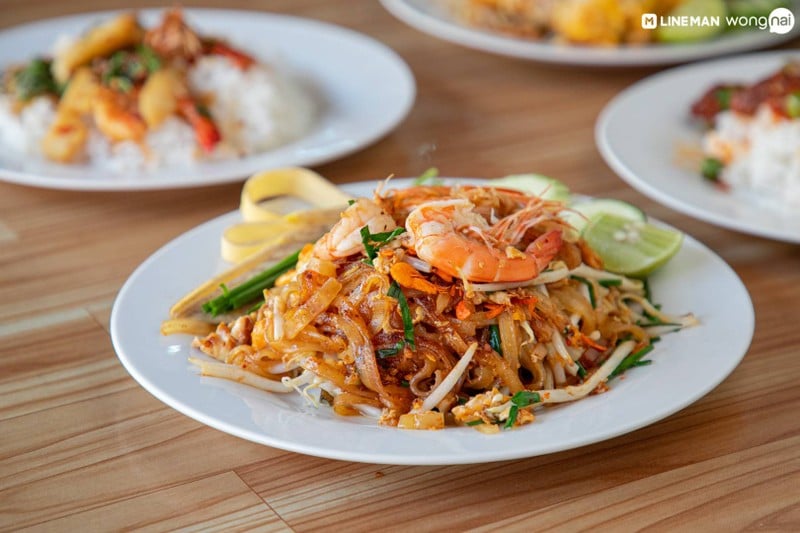 ผัดไทยกุ้งสุด