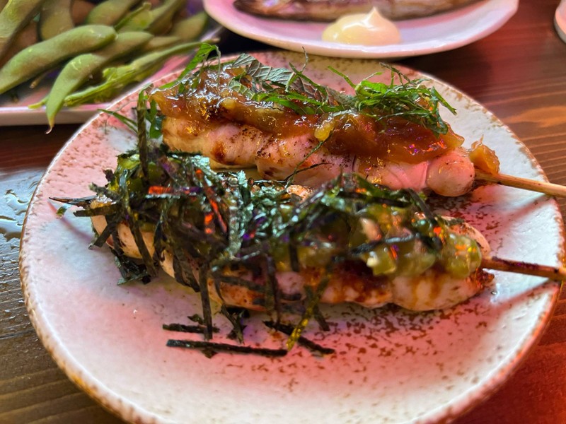 ไก่ซอสวาซาบิ และไก่ย่างซอสบ๊วย