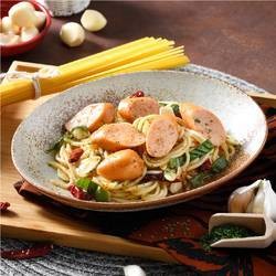 สปาเก็ตตี้พริกแห้งไส้กรอกรมควัน