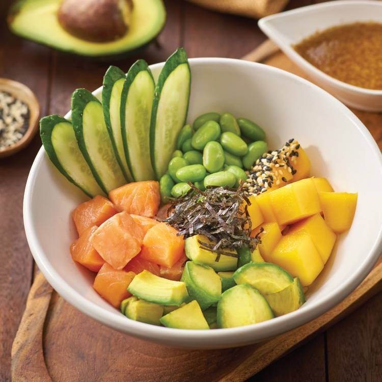 Salmon Sushi & Avocado Poke Bowl