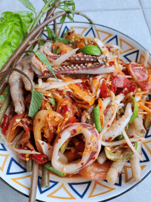 ตำปูปลาร้าทะเลตีนไก่