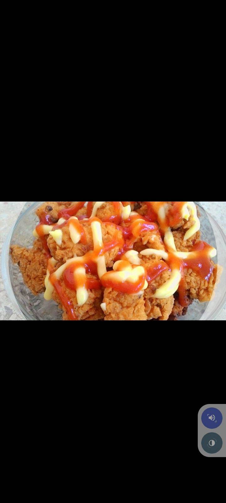 ไก่กรอบราดซอส3เกลอ