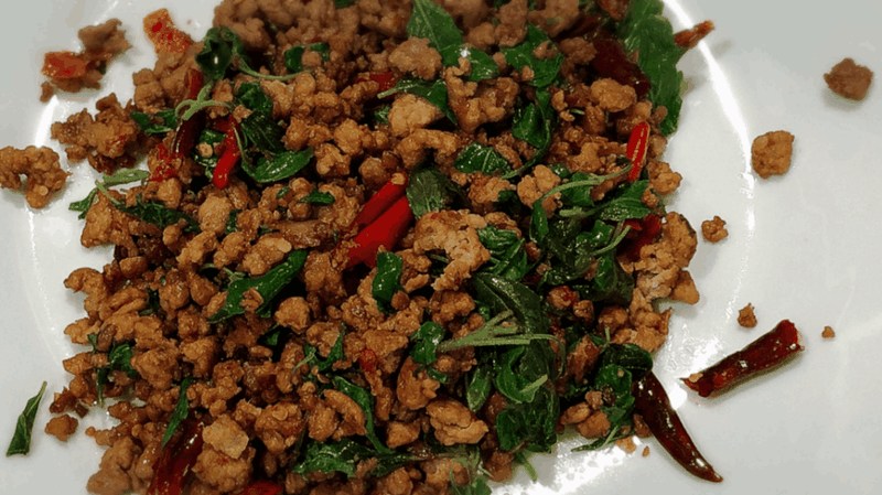 ข้าวราดกระเพราหมูสับ