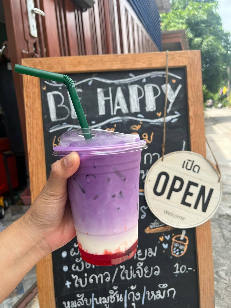เมนูนมสดเผือกหอมสตอเบอร์รี่