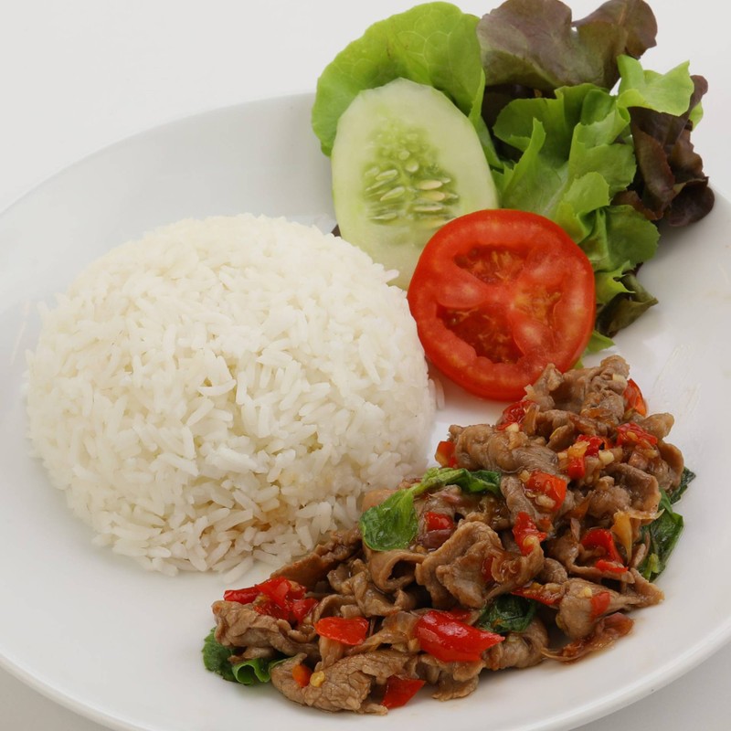 ข้าวกระเพราเนื้อ