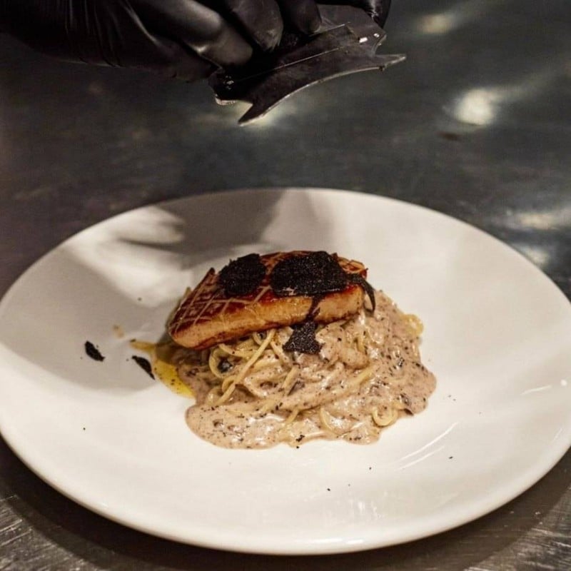 Delight in our Handmade Pasta Truffle Tagliolini with Foie Gras
