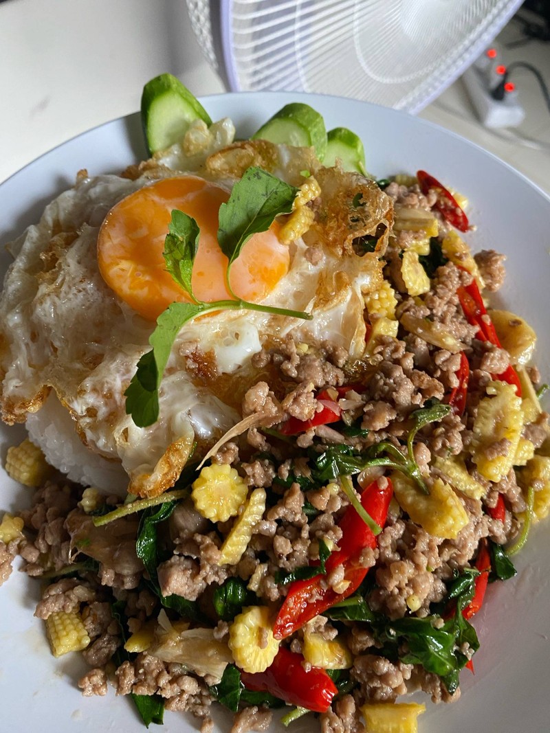 ข้าวกระเพราหมูสับ