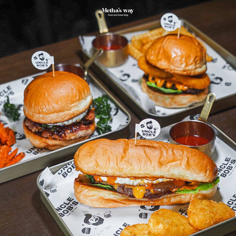 UNCLE BOB'S burger selection
