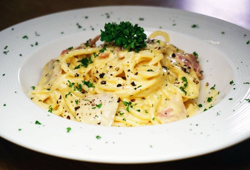 สปาเก็ตตี้ซอสครีมแฮม