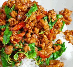 ข้าวกะเพราหมูสับ