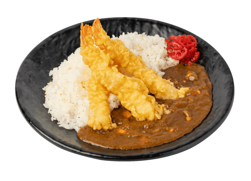 เมนูข้าวแกงกะหรี่กุ้งเทมปุระ