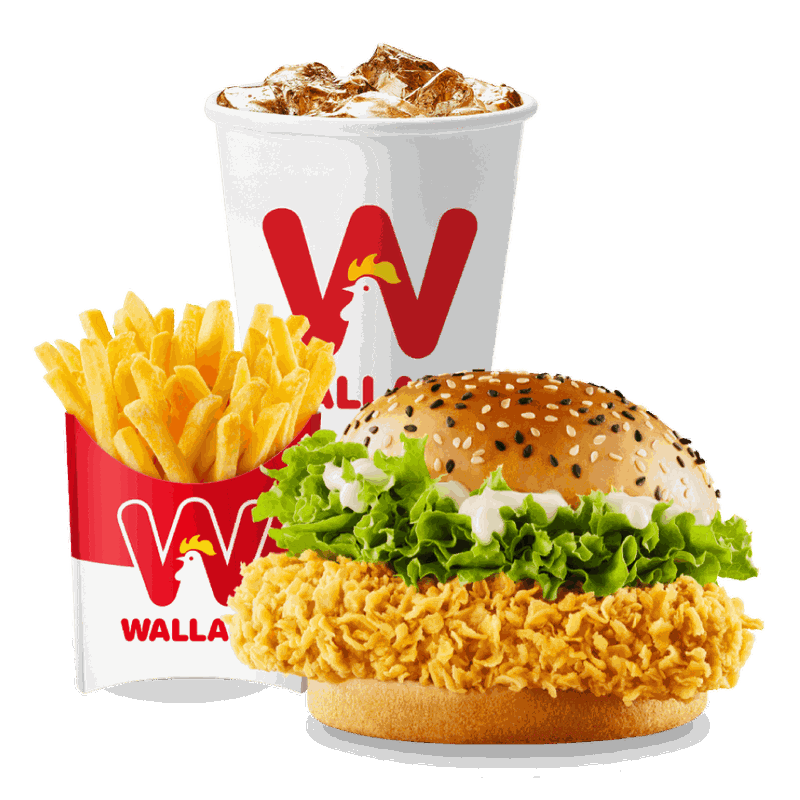 ชุดเบอร์เกอร์ไก่สไปซี่