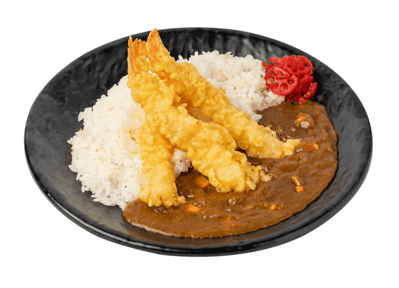 เมนูข้าวแกงกะหรี่กุ้งเทมปุระ