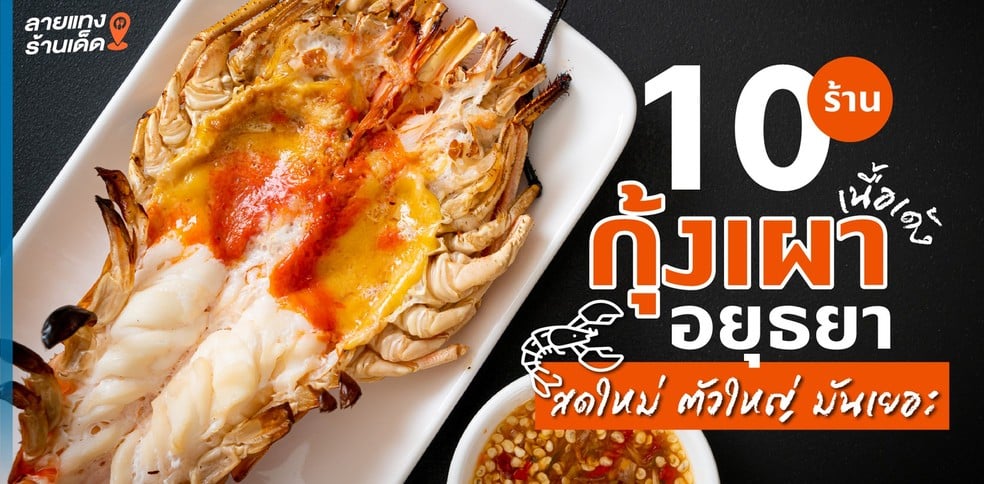 10 ร้านกุ้งเผาอยุธยา เนื้อเด้ง สดใหม่ ตัวใหญ่ มันเยอะ เอาใจคนกินกุ้ง