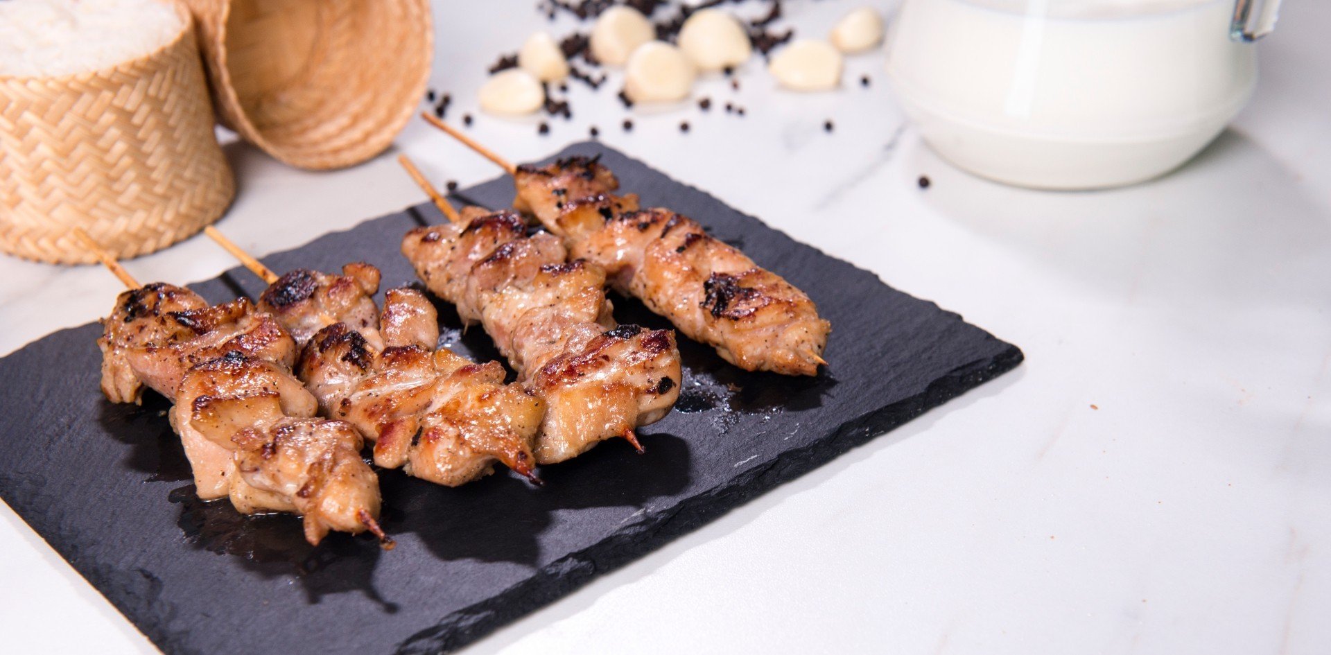 ไก่ย่างนมสด