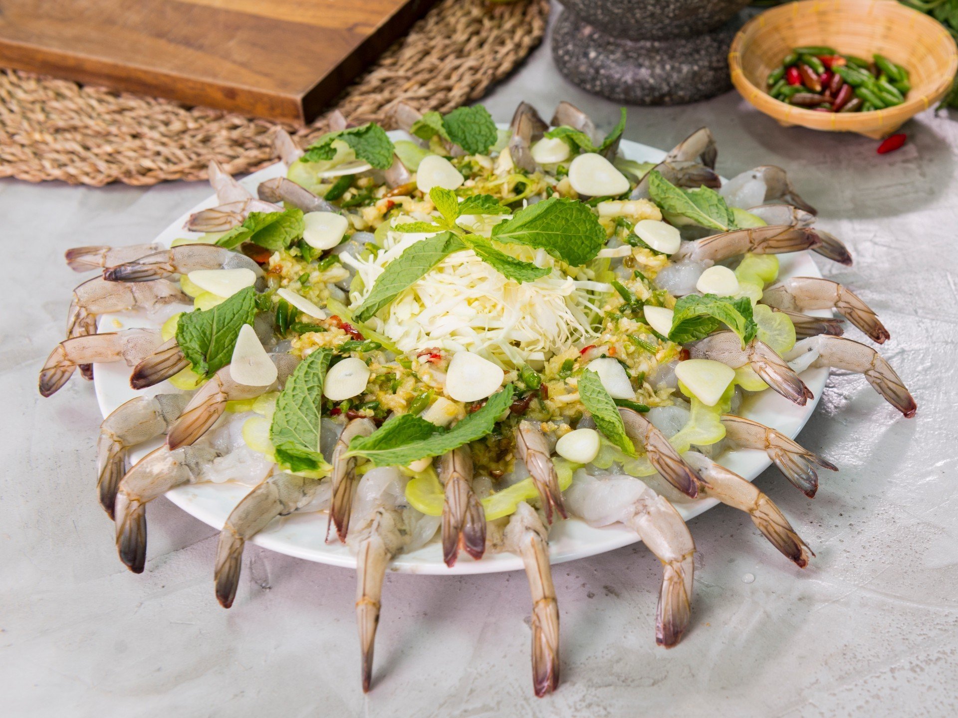 กุ้งแช่น้ำปลา